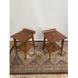 Pair of bentwood side tables/stools [46x30x34cm]