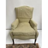 Antique material fire side arm chair [height 98cm] [50cm]