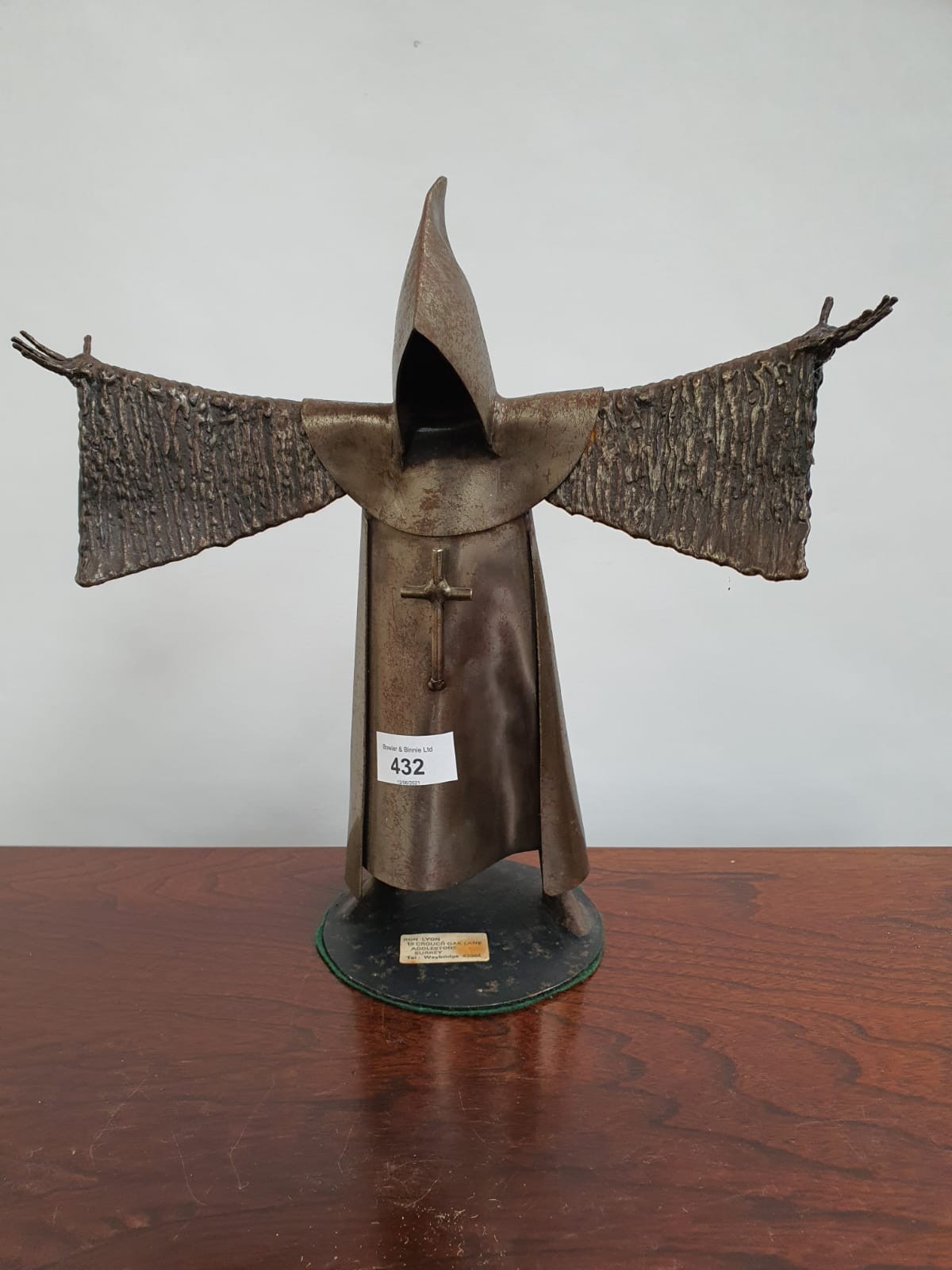 The Grim Reaper sculpture [sculptor Ron Lyon] [height, 30cm, width, 30cm]