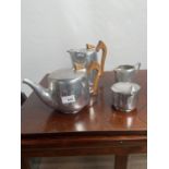 A four piece Picquot tea/coffee service