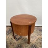 Mid century sewing table [height,44cm diameter,46cm]