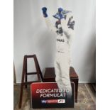 A large Formula One foam cardboard cutout of Victor Bottas [height, 190cm]