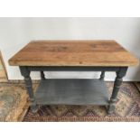 An Antique farm house butchers block [77 x 110 x 64cm]