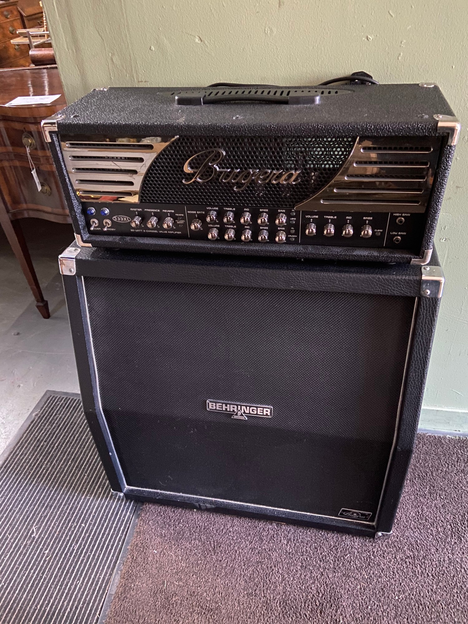 A Bugera 333XL Amplifier together with Behringer speaker box. Both in a working condition.