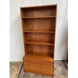 A Teak mid century bookcase [190x90x40cm]