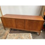 A Really nice example of a mid century teak pedestal sideboard produced by Vanson' Consists of three