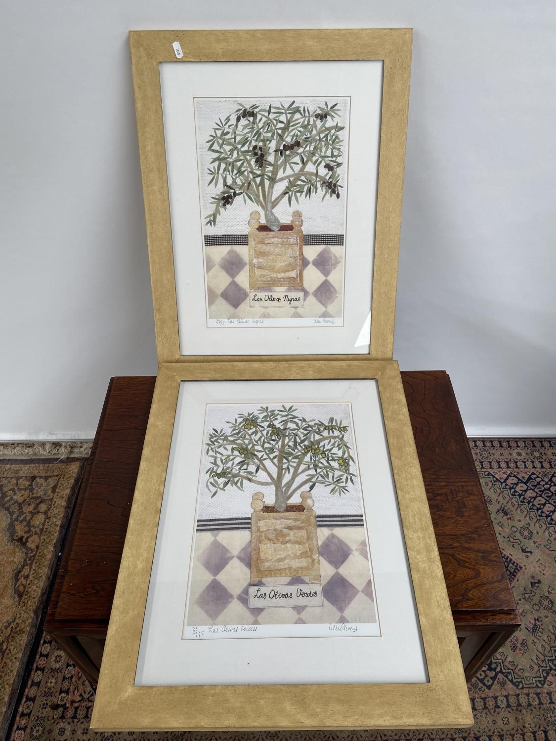 Two limited edition prints after Willemien Stevens titled 'Las Olivas Negras & Las Olivas Verdes'