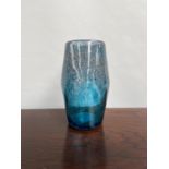 A Vintage blue and gold speck Strathearn vase. [22cm in height]