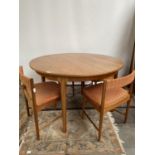 McIntosh table & 4 chairs [height,74cm, diameter,122cm] [chair height, 72cm]