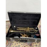 A Boosey & Hawks 800 trumpet, with mouthpiece & carry case
