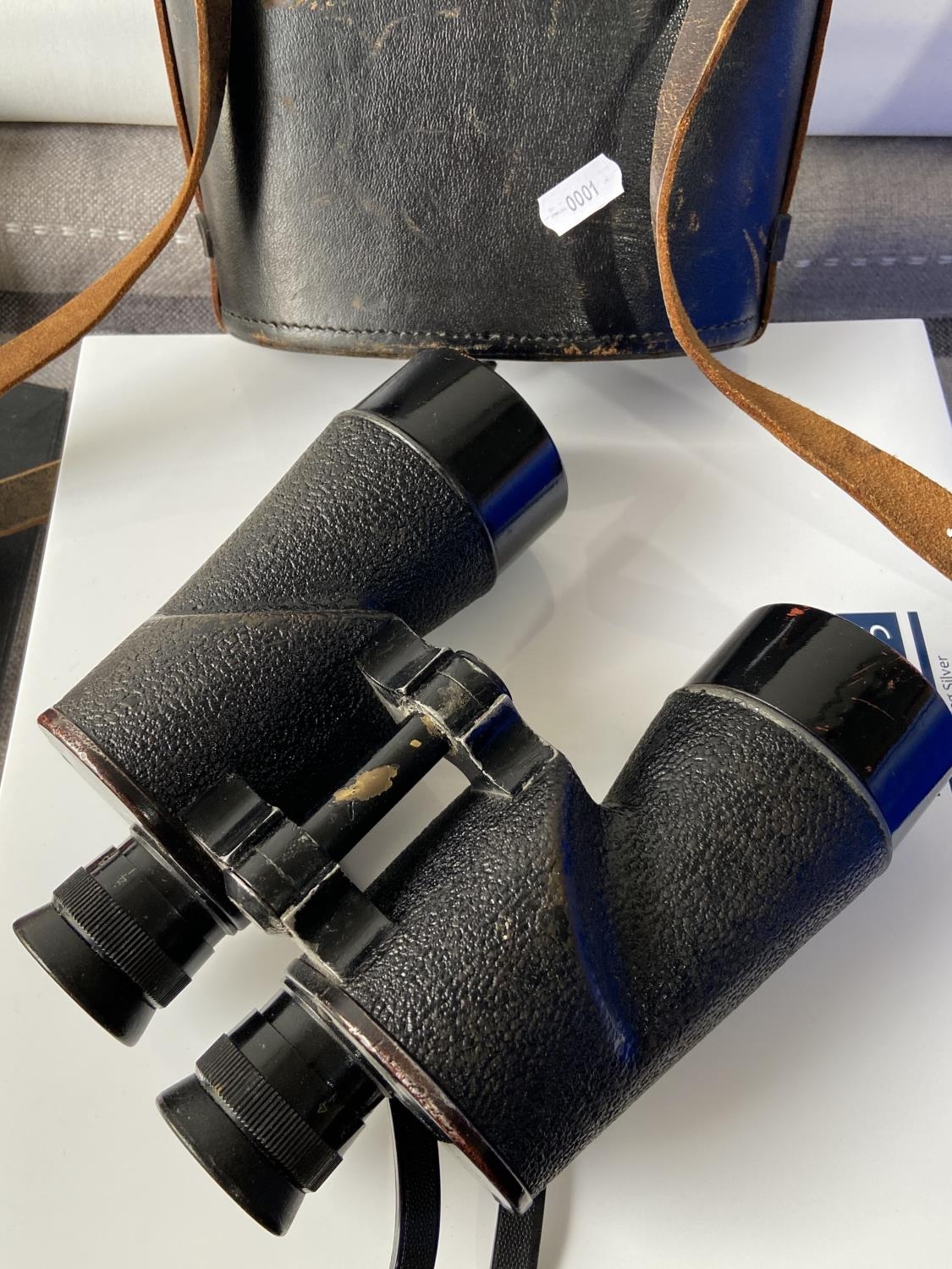 A set of Canadian WW2 R.E.L [7x50] binoculars with carry case & attachable yellow lens - Image 7 of 16