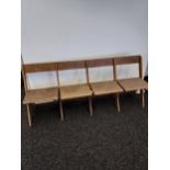 A Vintage James D Bennet Glasgow school seat bench. [184cm in length]