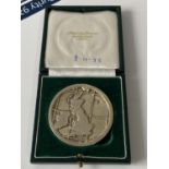 A 1975 commemorative medal for BP Forties Field oil field opening, comes with case, [diameter 6cm]