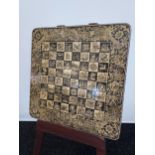 An Antique Chessboard done in pen and ink was probably done by Elizabeth Swayne, born July 21st