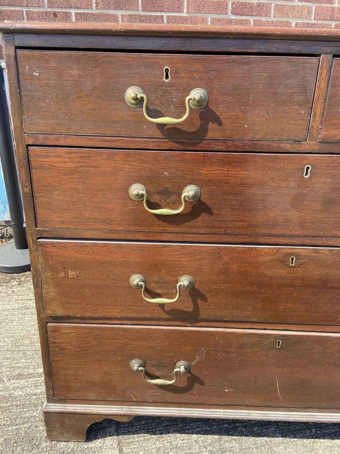 Georgian 2 over 3 chest of drawers [96x110x52cm] - Image 6 of 8