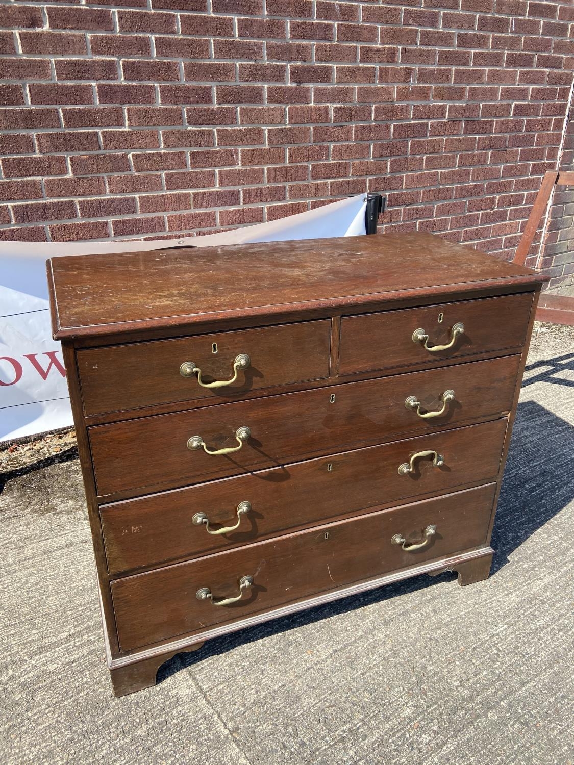 Georgian 2 over 3 chest of drawers [96x110x52cm]