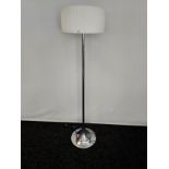 Guzzini style floor lamp, Chrome base with original shade. [158cm in height]