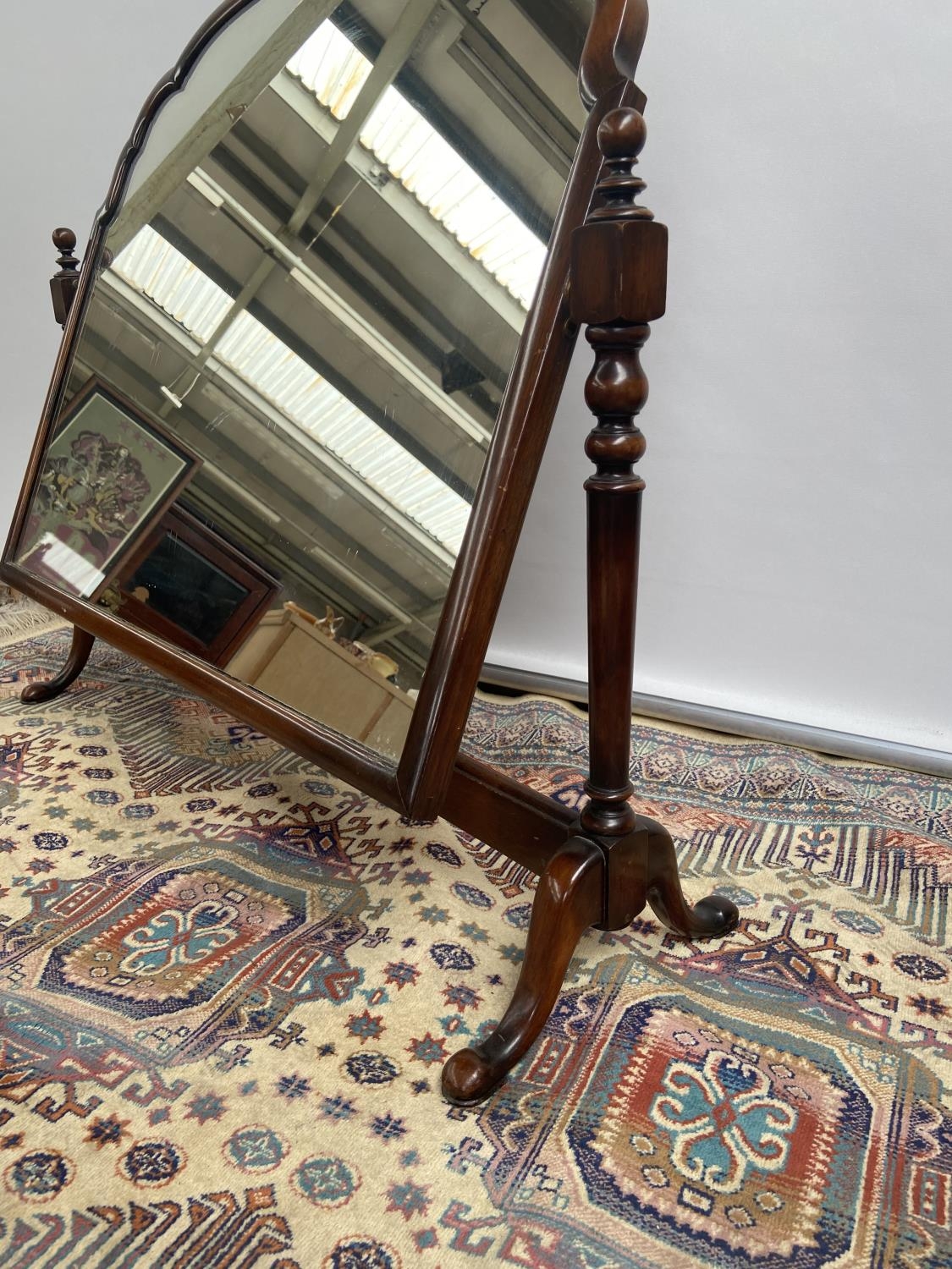 Large mahogany framed antique mirror[height, 66cm, width, 83cm] - Image 2 of 2
