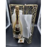 A Golden Jubilee 2002 bottle of Champagne with presentation wire box.