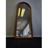 Norwegian teak framed mirror. [105x46cm]