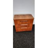 A Retro mid century three drawer chest produced by Sakol. [69x74x40cm