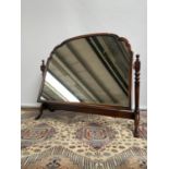 Large mahogany framed antique mirror[height, 66cm, width, 83cm]