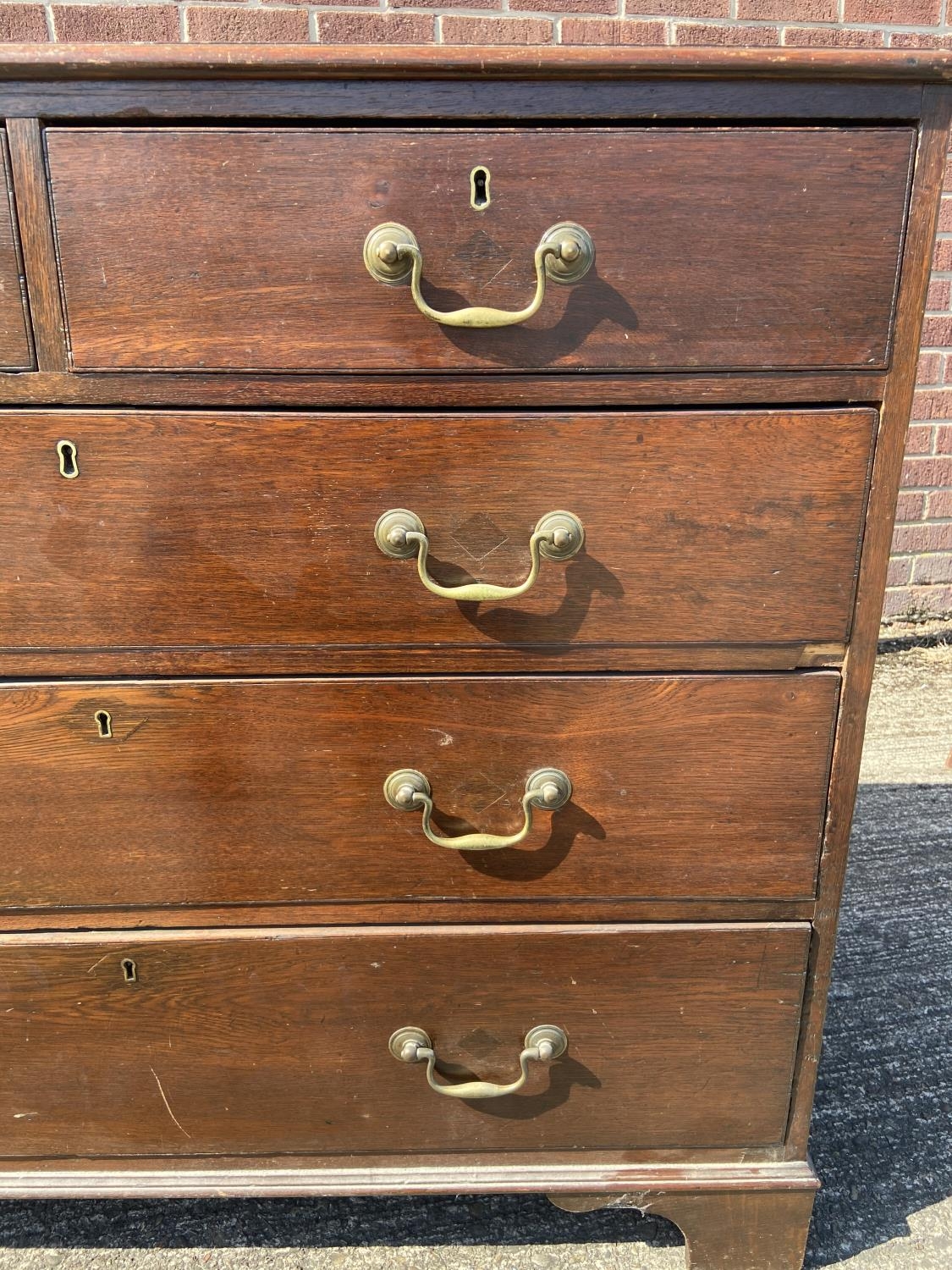 Georgian 2 over 3 chest of drawers [96x110x52cm] - Image 5 of 8