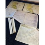 A Collection of vintage and early 1900's Great Britain survey maps.