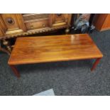 A Mid century Danish vejle stole mobelfabrik made rose wood coffee table. [43x134x59.5cm]