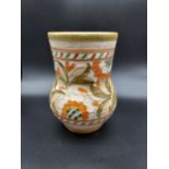 A Charlotte Rhead Crown ducal 'Tudor Rose pattern' vase. [19cm in height]