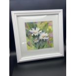 Anne Marie O' Bradaiy artist Original watercolour depicting flowers. [Frame measures 35x35cm]