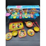 A Retro Magic Roundabout Ding Dong Xylophone with box, Together with a vintage Happynak Disney