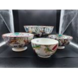 A Lot of four antique porcelain wares to include three oriental design bowls [J&M.P.B & CO] [Bells