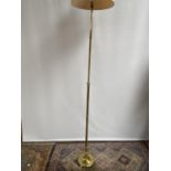 Antique heavy gilt brass rise and fall standard lamp. [height 173cm] [220cm]