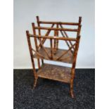 A 19th century bamboo magazine rack side unit. [72cm in height]