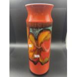 A Nice example of a retro cylinder design Poole pottery vase. [31cm in height]