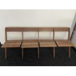 James D. Bennet Ltd. Glasgow, A four folding chair bench. [76x186x46cm]