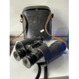 A set of Canadian WW2 R.E.L [7x50] binoculars with carry case & attachable yellow lens