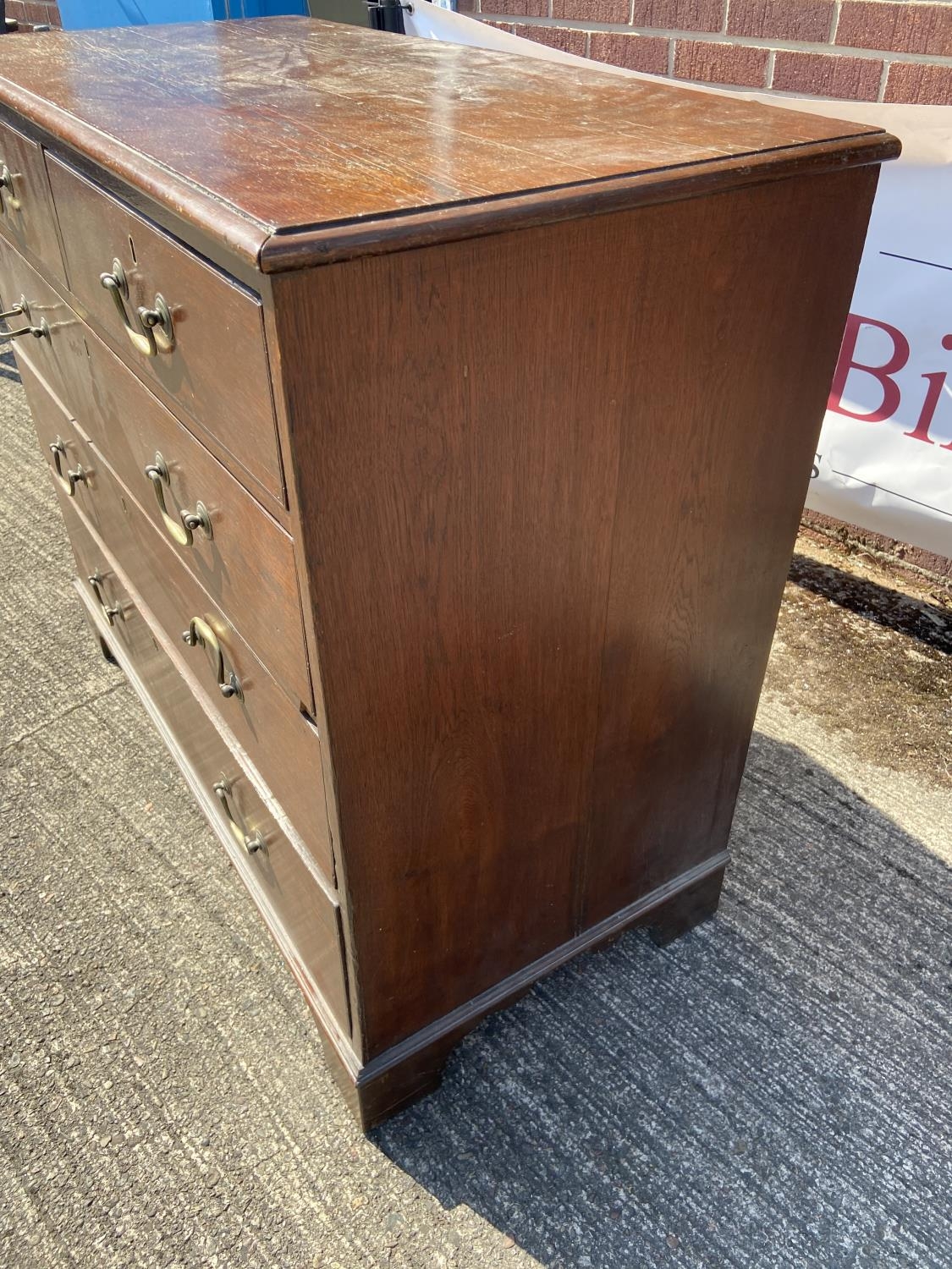 Georgian 2 over 3 chest of drawers [96x110x52cm] - Image 4 of 8