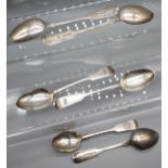 A Set of 6 Victorian Glasgow silver tea spoons, Produced by George O'Neill. Dated 1863. [97.05grams]