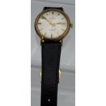 A Vintage 9ct gold men's Tressa watch, 25 jewels, Automatic Incabloc. [In a working condition]
