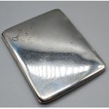 A Heavy London silver cigarette case. [176.65grams] [11x8.5cm]