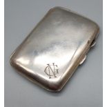 A Birmingham silver cigarette case. Produced by Joseph Gloster Ltd. [50.77grams] [8x5.5x1.3cm]