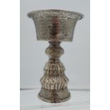 Antique Indian style Silver ornate goblet. [12cm in height]