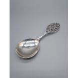 An Art & Crafts Norwegian Silver 830S Spoon. Designed with a rampart lion fitted with a crown. [16.