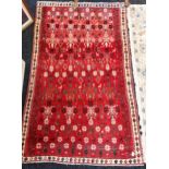 Antique Iranian hand woven rug. [190x126cm]