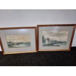 A Pair of Hamilton Glass S.S.A, Original watercolours depicting Scottish coastal scenes. [Frame