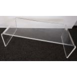 A Stylish Contemporary Perspex table. [35x121x59cm]
