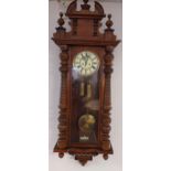 A Nice example of a Vienna wall clock. Stamped Alex Burd Anstruther. Gustav Becker clock movement.