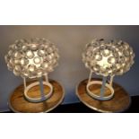 A Pair of Foscarini designer bobble table lamps. In a working condition. Comes with manual,